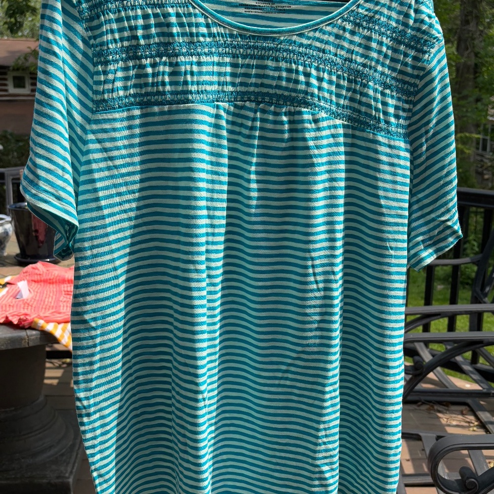 Talbots Plus striped top with elasticized front - 2X